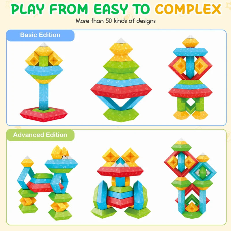 30Pcs Pyramid Stacking Toy Building Blocks